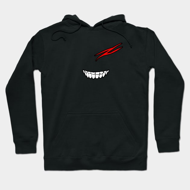 Gatsu Demon Armor Smile Hoodie by BlackWhiteRed